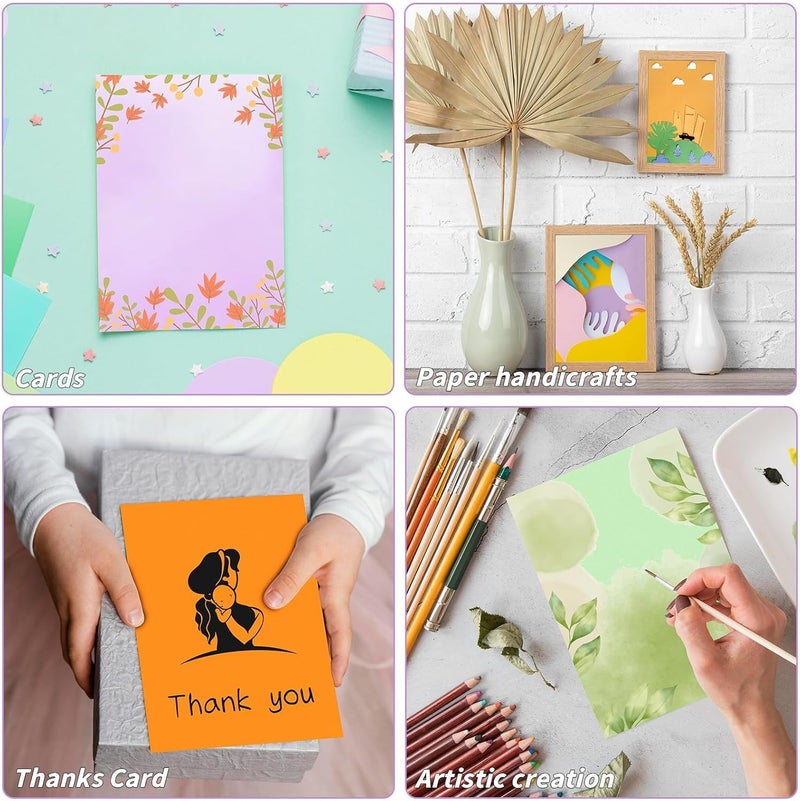 Oleitodh 5" x 7" Cardstock 30 Colors, 300 Pack Colorful Thick Paper Cardstock Blank Colored Cards Stock for Invitations, Greeting Cards Making, Postcards, Photos, 250GSM Thick Paper Colorful - Image 5